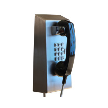 vandal resistant armored phone constructed of 14-gauge stainless steel cord